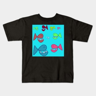 SMILING FISH - HERD OF SMILING FISH Kids T-Shirt